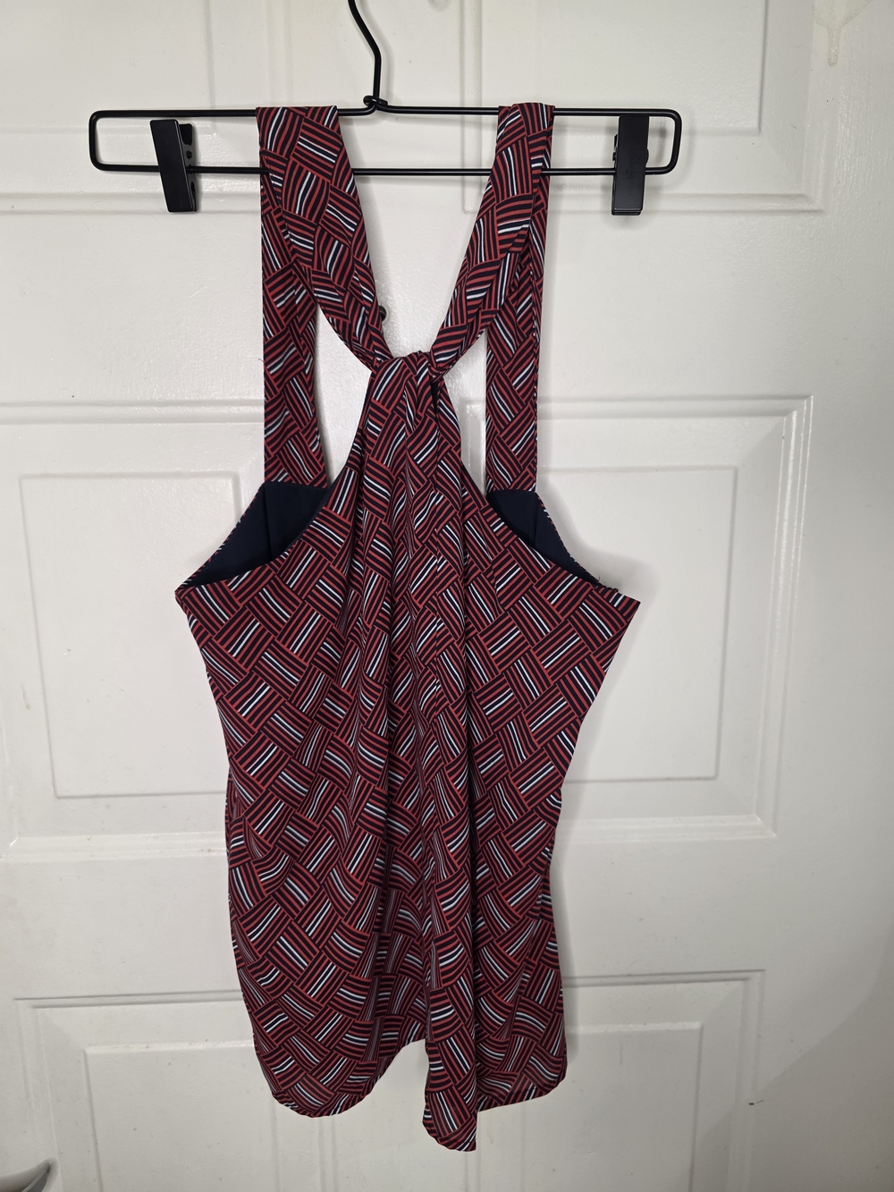 Banana Republic Red and Navy Striped Sleeveless Top SIZE XS
